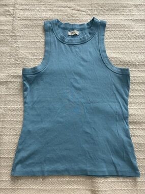 Madewell Sky Blue Ribbed Tank Top
